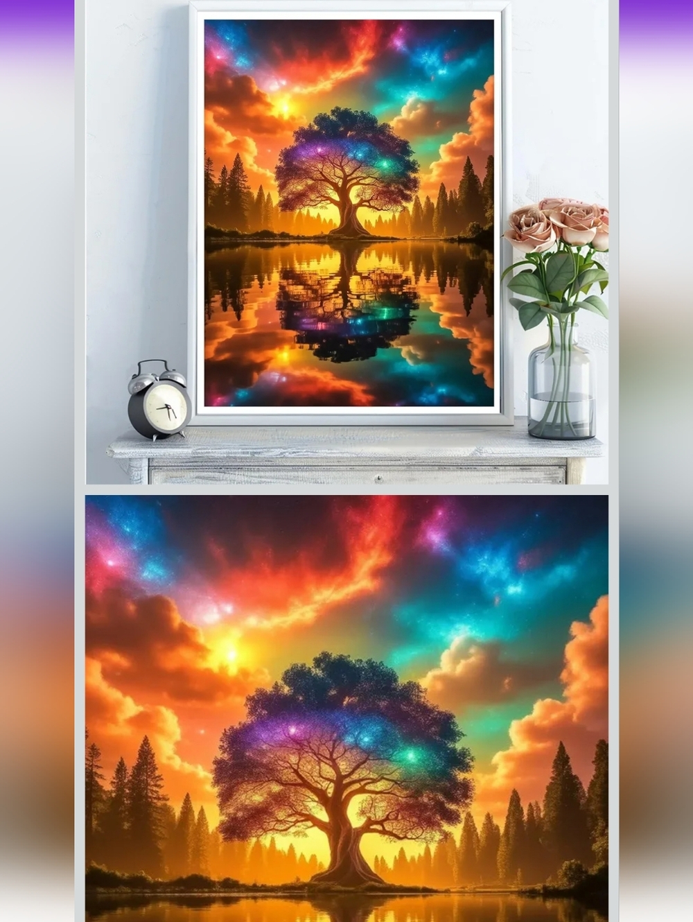 Vibrant Rainbow Tree Diamond Art Kit